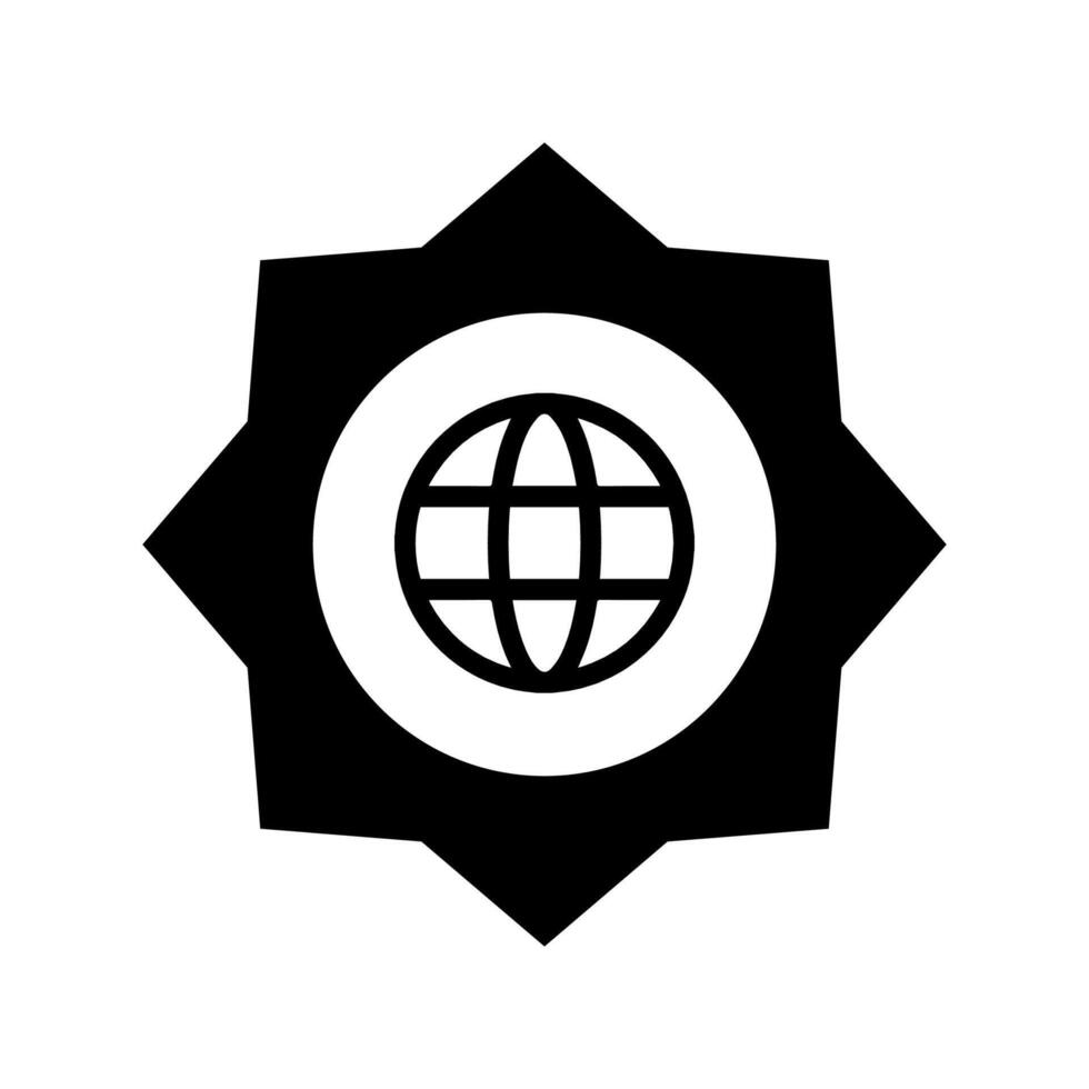 Go to web symbol icon, globe logo vector