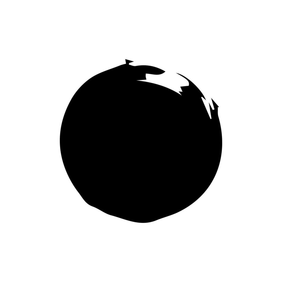 Black grunge round shapes. Brush strokes frames elements, frames for design. Isolated on white background. vector