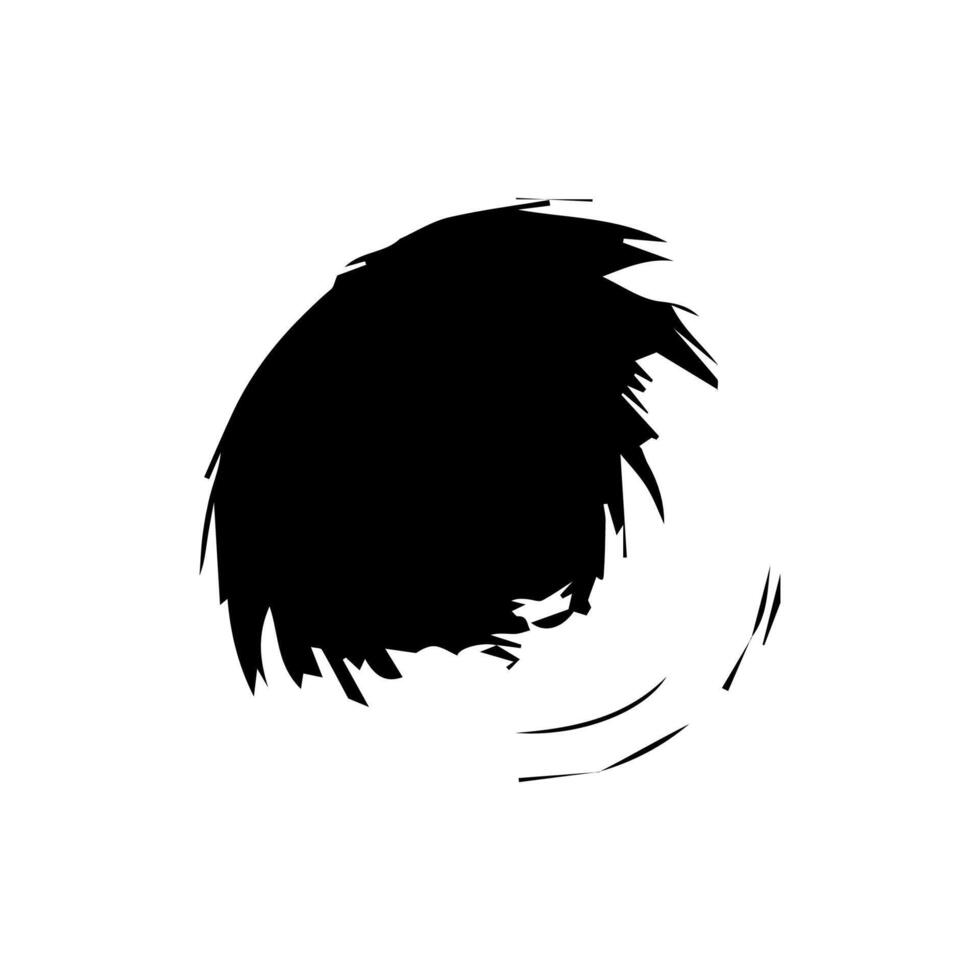 Black grunge round shapes. Brush strokes frames elements, frames for design. Isolated on white background. vector