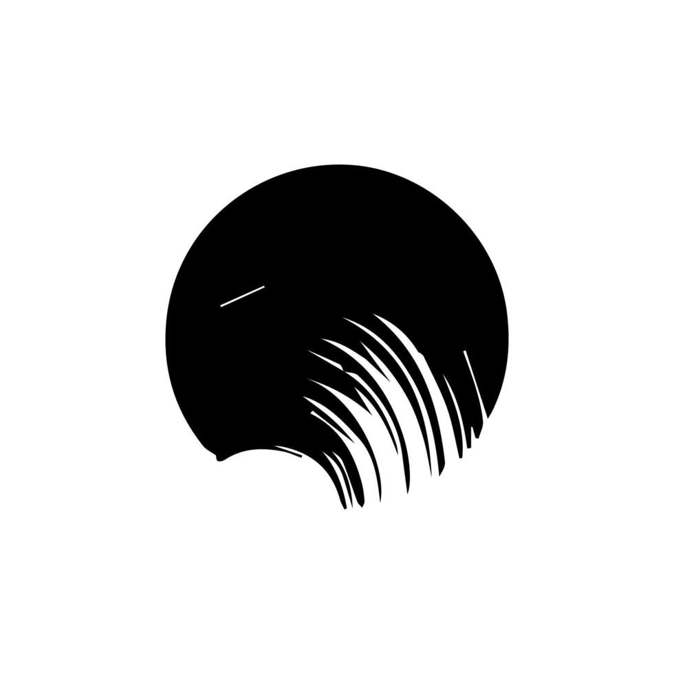 Black grunge round shapes. Brush strokes frames elements, frames for design. Isolated on white background. vector