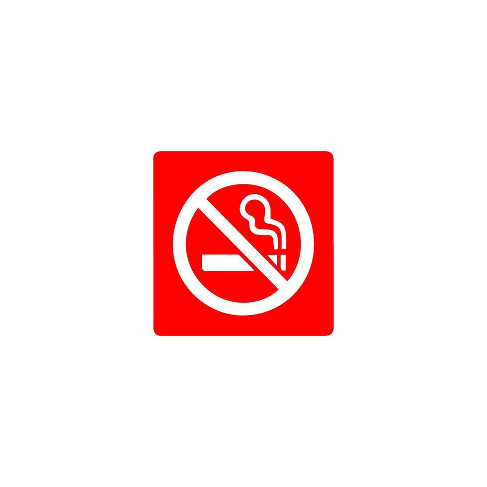 No smoking, prohibition sign, fire hazard risk icon badge, label with broken cigarette, butts, no littering ribbon concept, prohibit, danger, element flat style isolated on white background vector