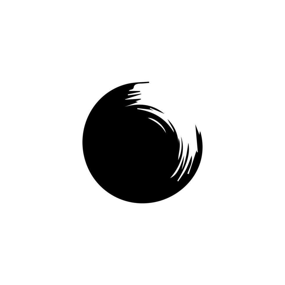 Black grunge round shapes. Brush strokes frames elements, frames for design. Isolated on white background. vector