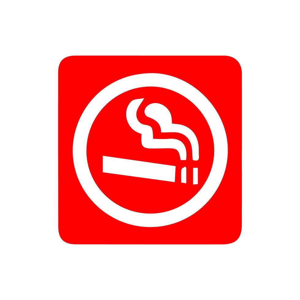 No smoking, prohibition sign, fire hazard risk icon badge, label with broken cigarette, butts, no littering ribbon concept, prohibit, danger, element flat style isolated on white background vector
