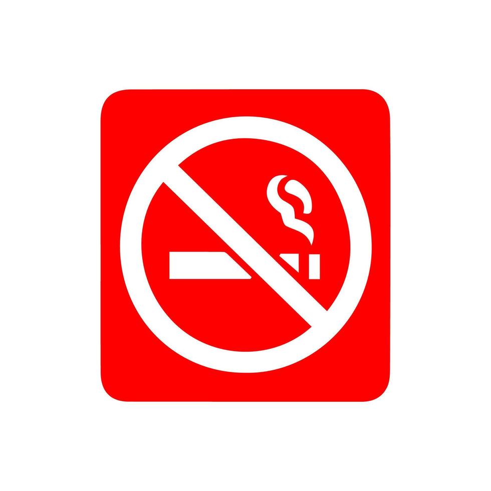 No smoking, prohibition sign, fire hazard risk icon badge, label with broken cigarette, butts, no littering ribbon concept, prohibit, danger, element flat style isolated on white background vector