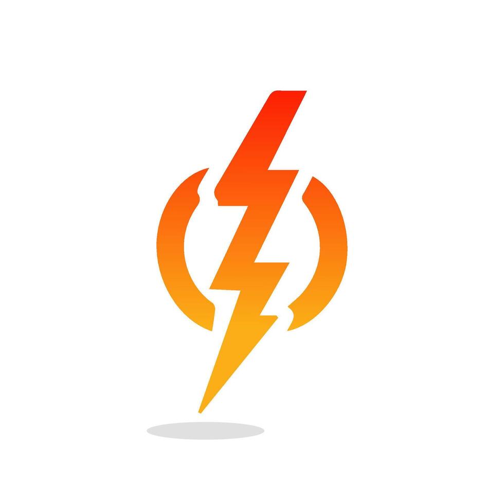 Thunder and Bolt Lighting Flash Icons Flat Style vector