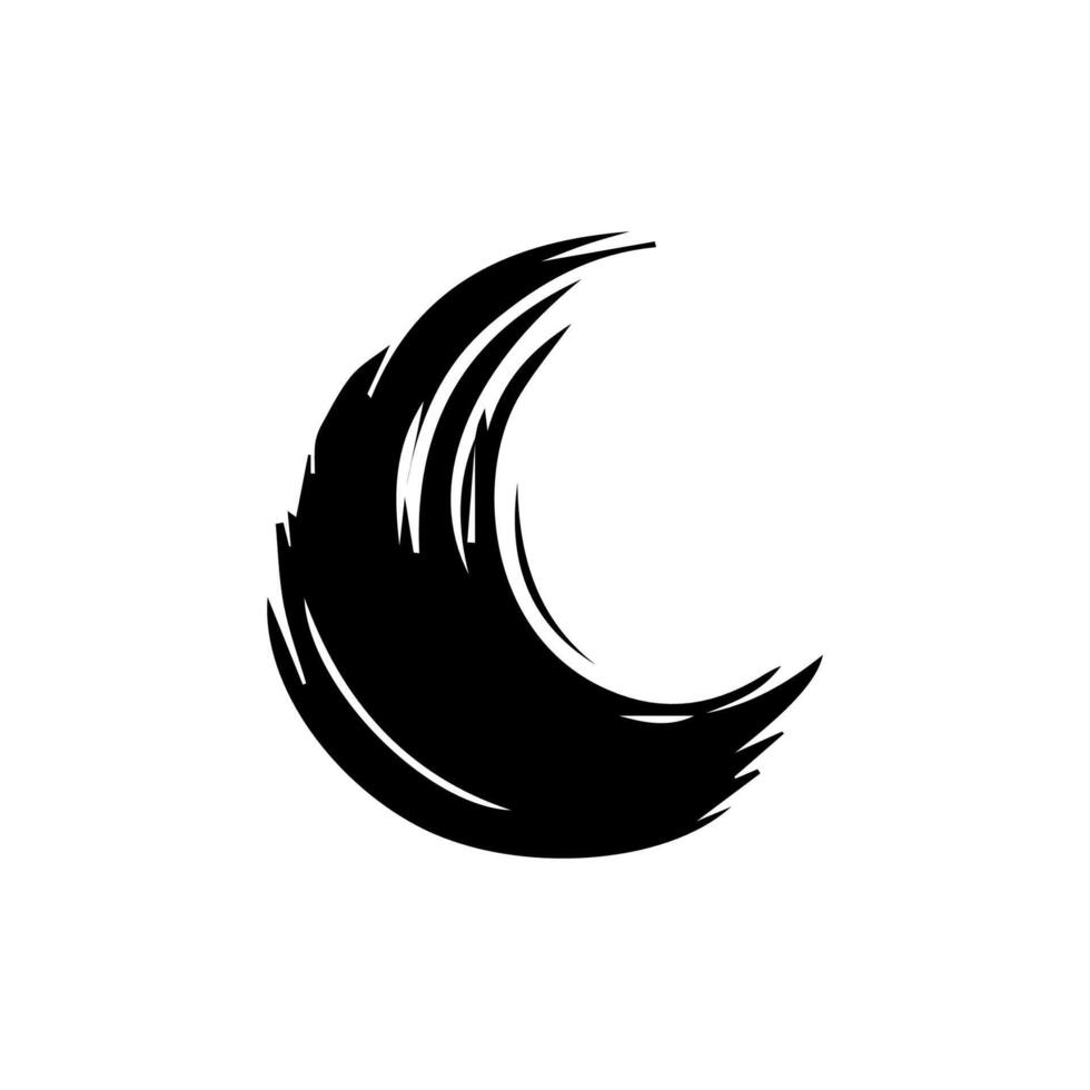 Black grunge round shapes. Brush strokes frames elements, frames for design. Isolated on white background. vector