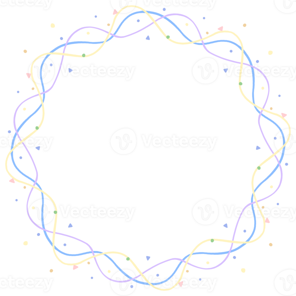 een cirkel met kleurrijk dots Aan het png