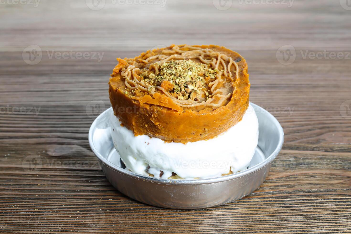 Potato kazooza bomb with cheese served in dish isolated on table side view of arabic food photo