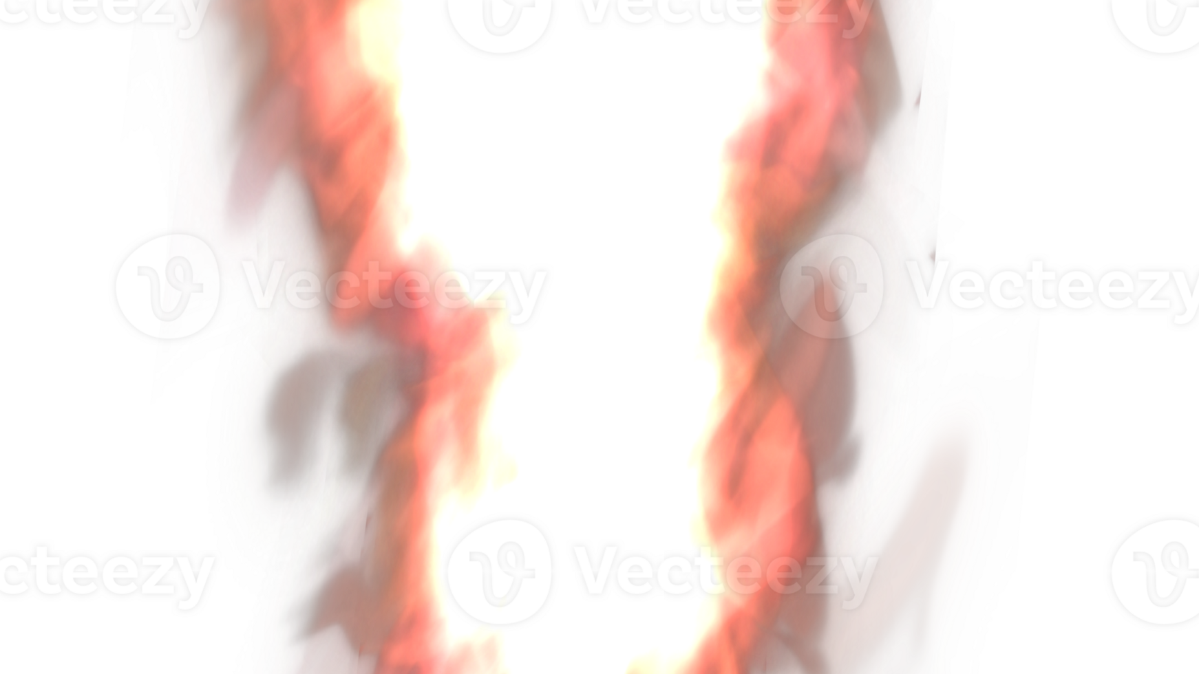 un rojo y blanco fumar nube en un transparente antecedentes png