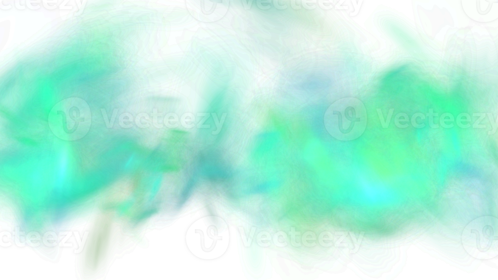 abstract green and blue smoke on transparent background png