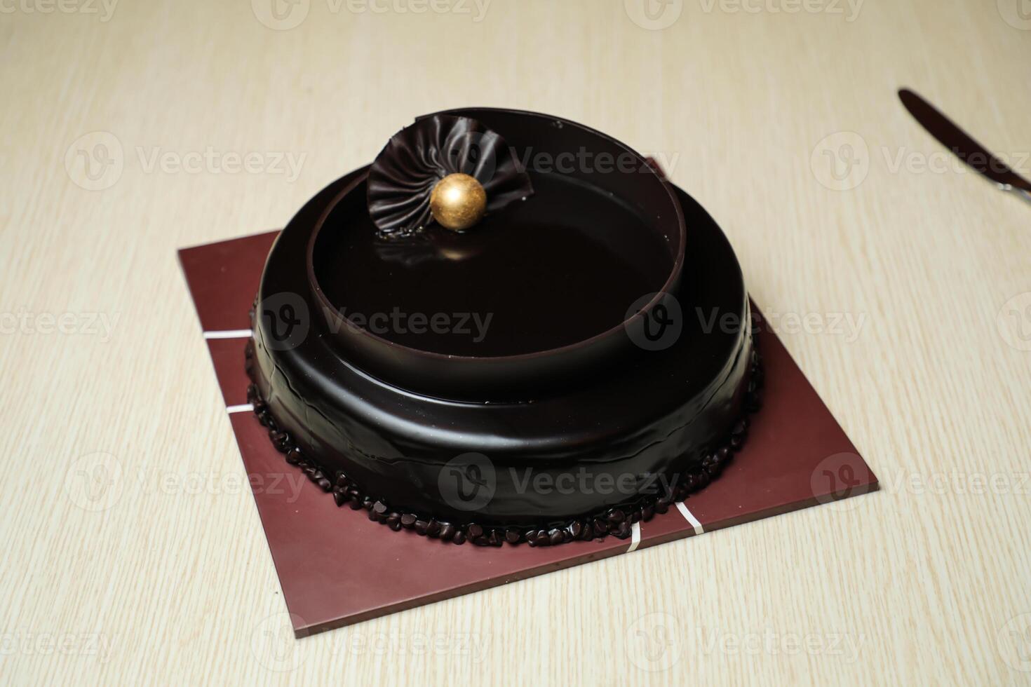 Black Forest Cake slice include chocolate chip sugar baked isolated on table top view bake cafe photo