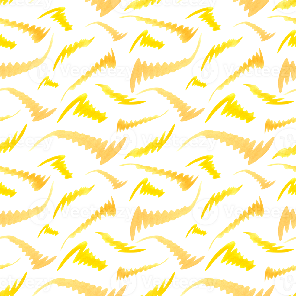 brillante verano amarillo florido. remolino línea garabatear. sin costura modelo de resumen ondulado curvas. serpentina garabatos minimalista estilo. acuarela ilustración para paquete, textil. png