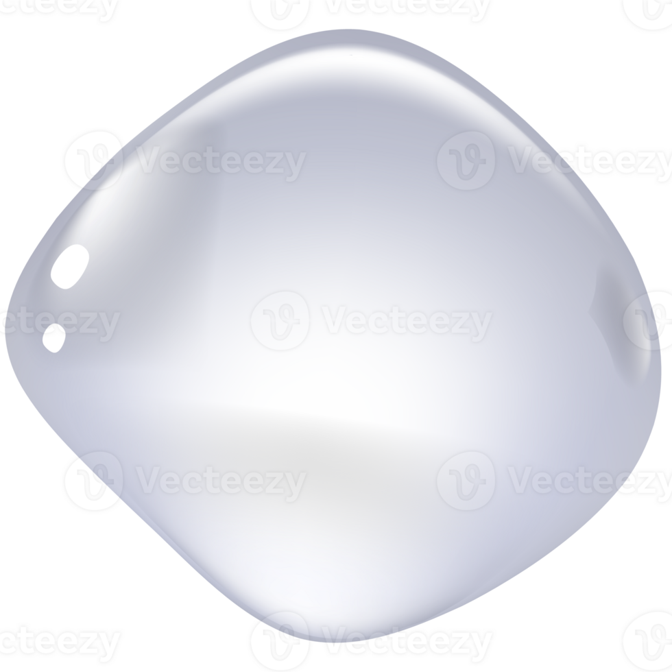 Transparent drops of water, gel or glycerin. png