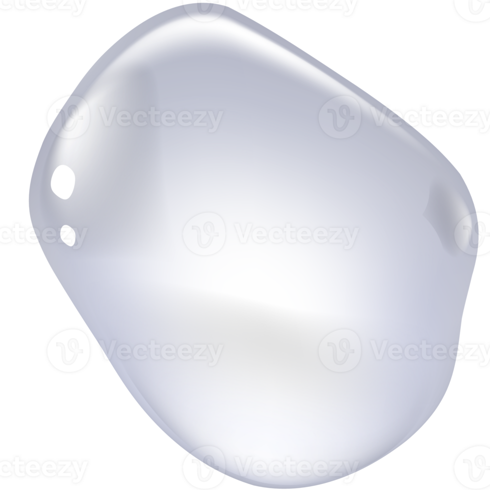 Transparent drops of water, gel or glycerin. png