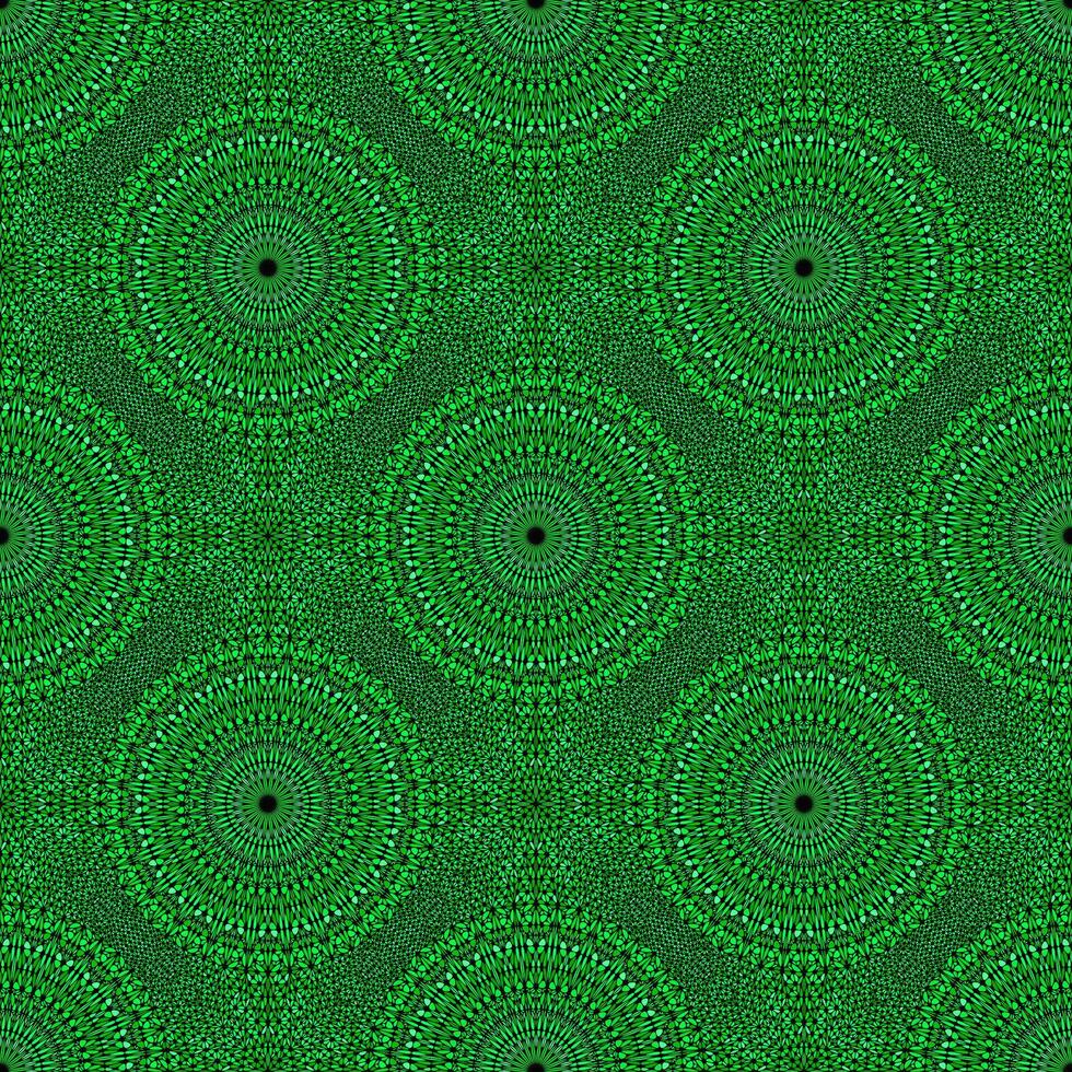 Green geometrical seamless bohemian mosaic mandala pattern background vector