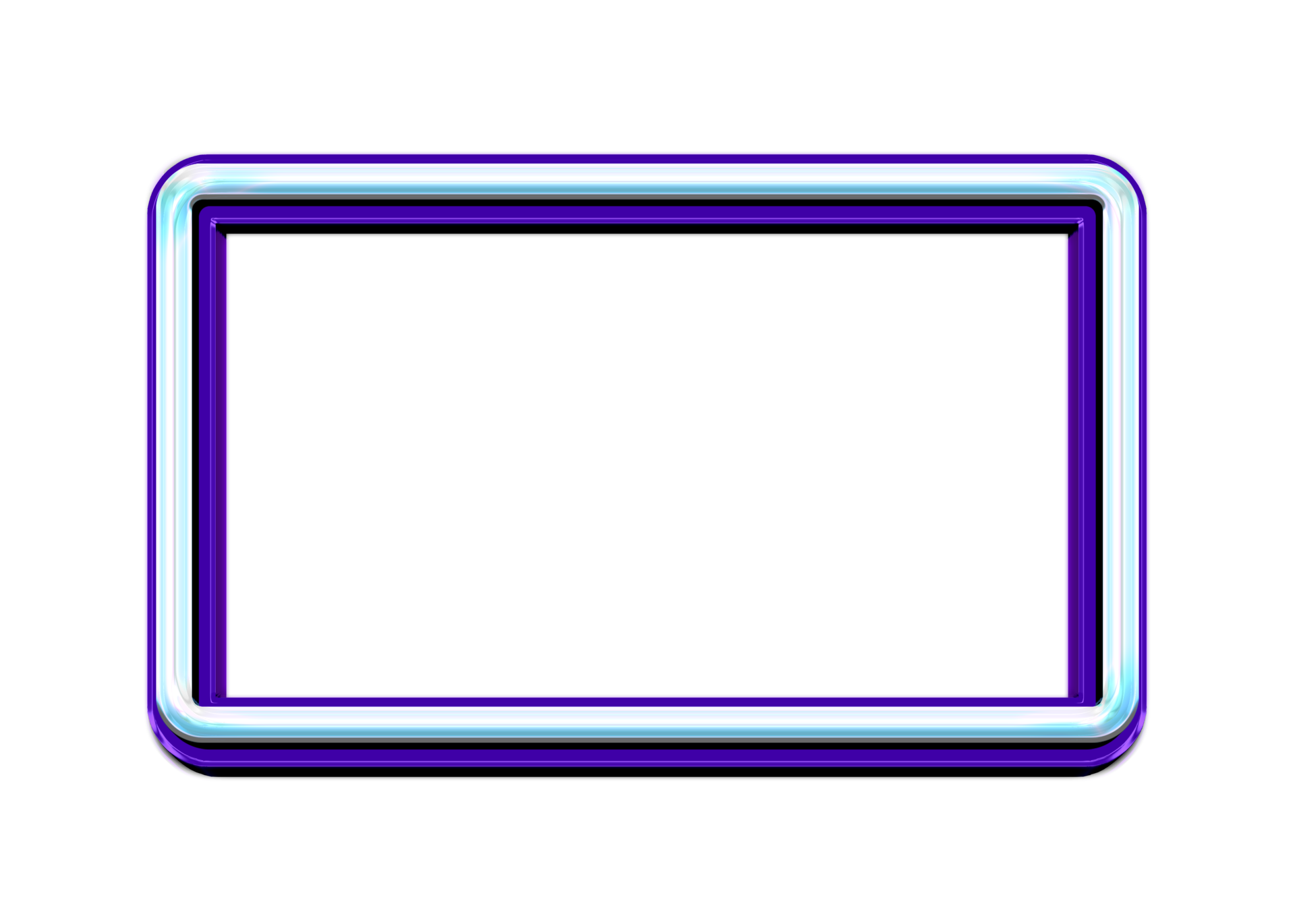 rectangle shape frame border with curve wave 43120023 PNG