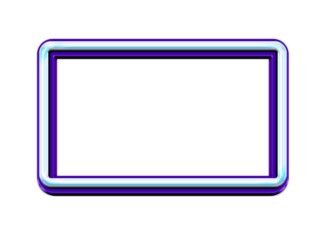 rectangle shape frame border with curve wave png