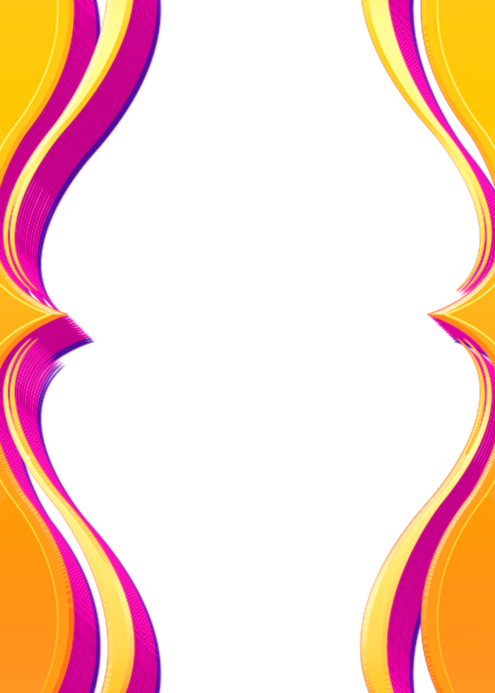 yellow certificate frame border with curve wave shiny glossy style design png