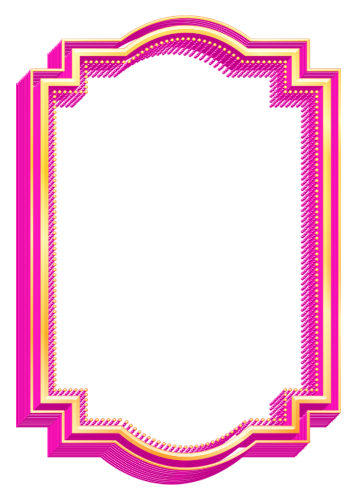 rectangle shape frame border with curve wave png