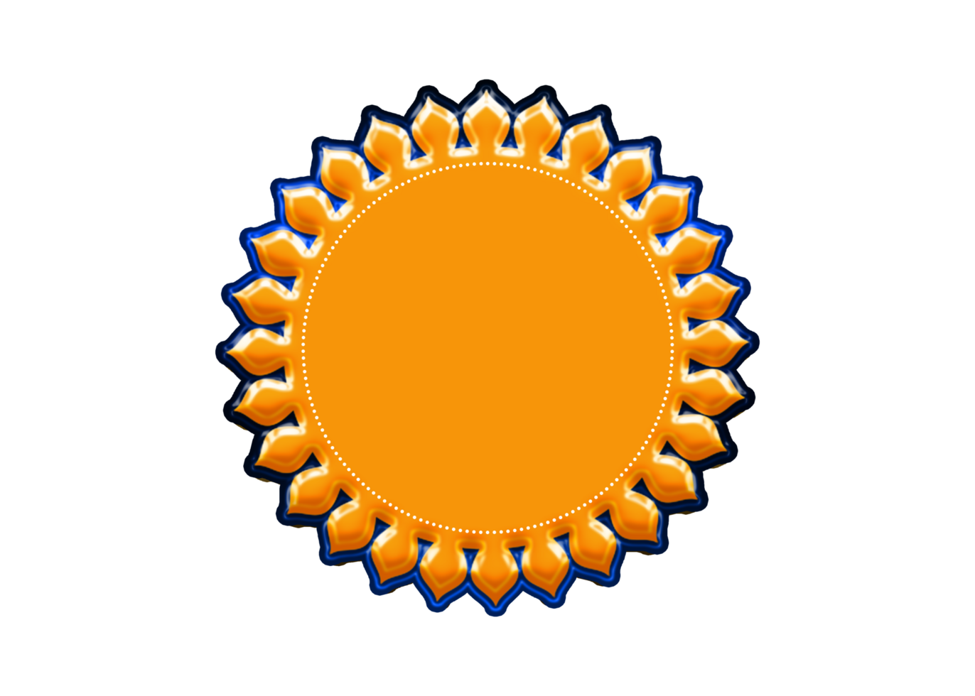 circle shape golden glossy frame curve design style png