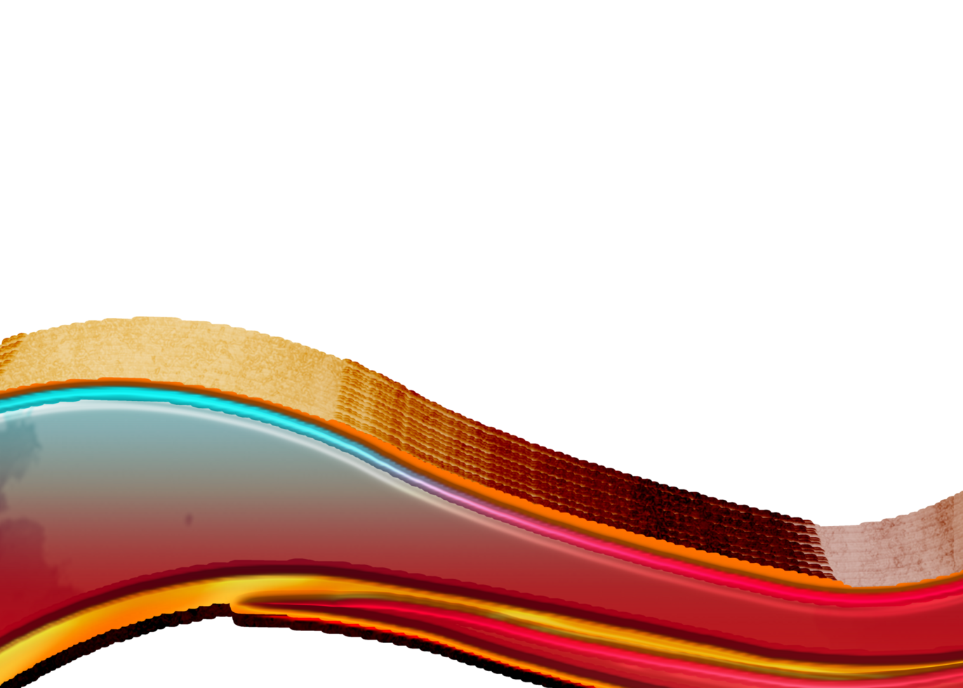 red golden certificate frame border with curve wave shiny glossy style design png