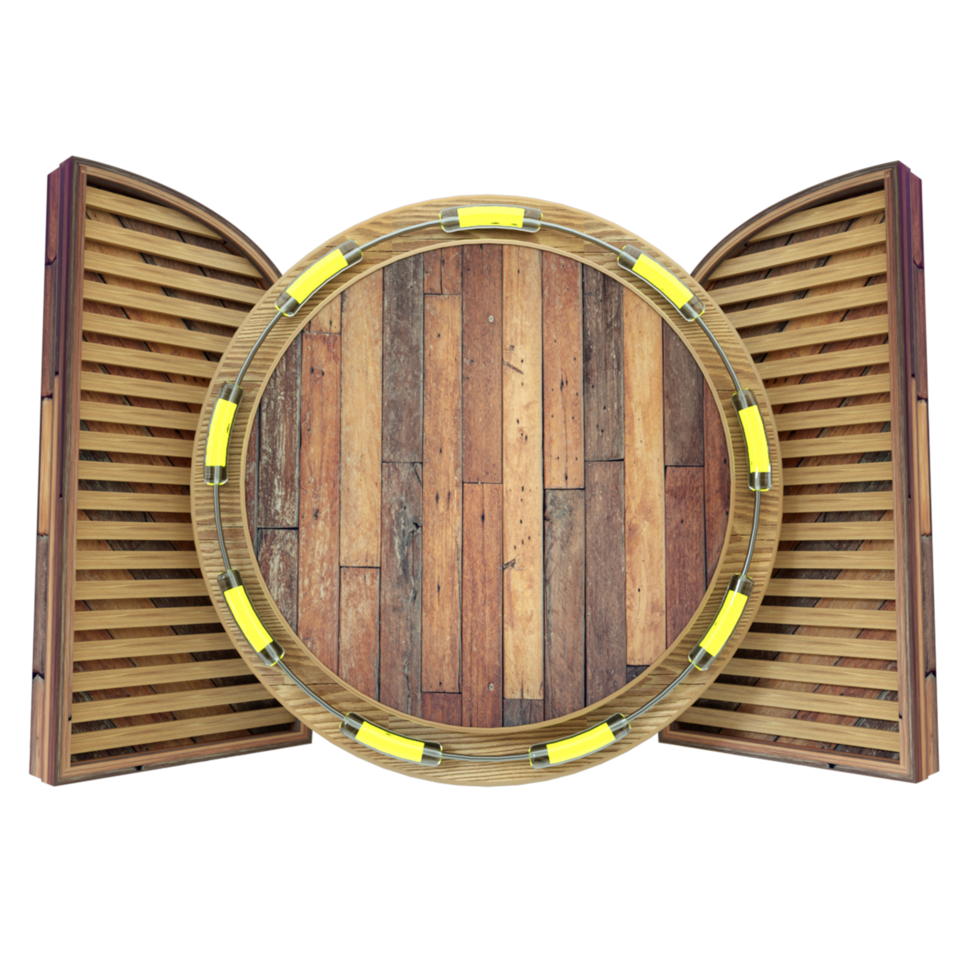 3d rendered wood object panel png
