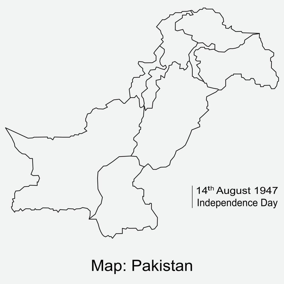 un lleno mapa de Pakistán y contorno mapa de Pakistán eps archivo vector