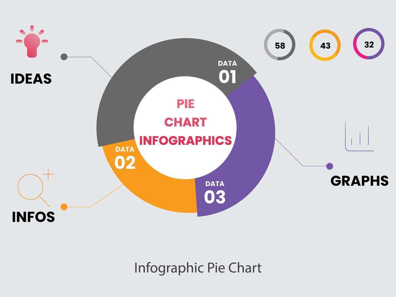 infographic elements Illustration presentation vector