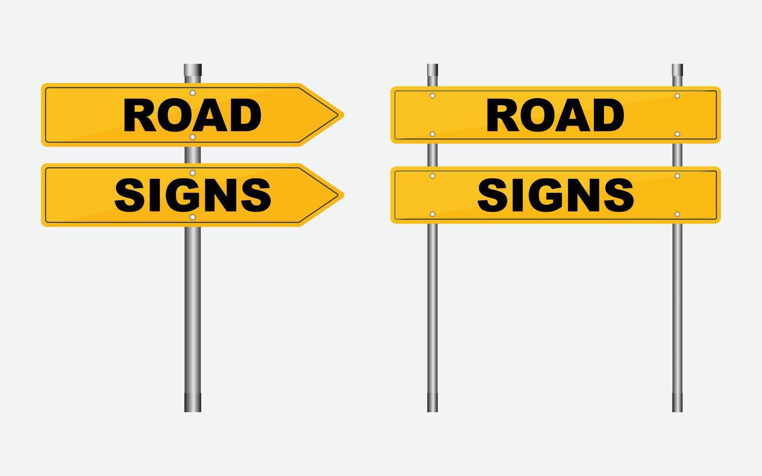 Collection of warning, mandatory, prohibition and information traffic signs. road sign, illustration vector