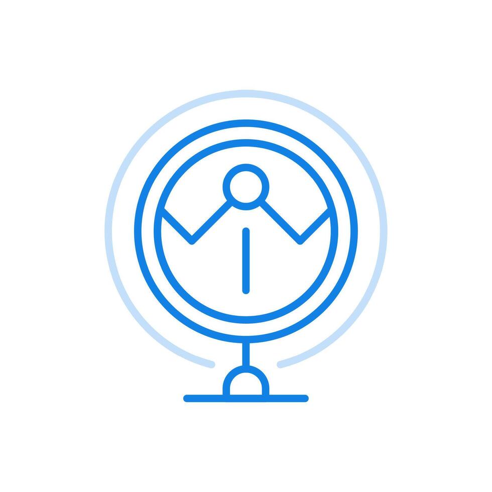 Analysis graphs line icon. Financial chart with information about trading markets and securities. vector