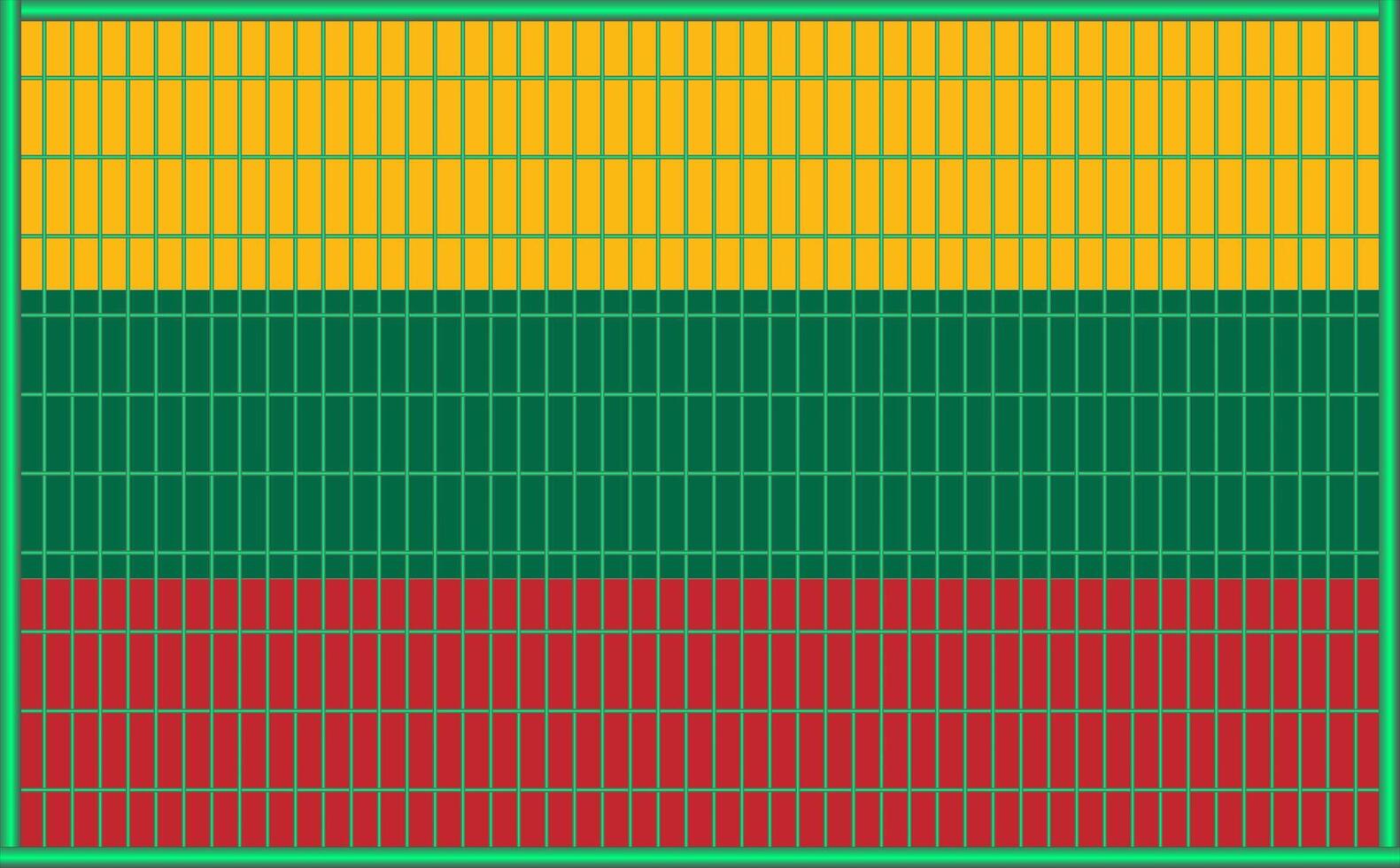 ilustración de Lituania bandera debajo el enrejado. el concepto de aislacionismo. No guerra. vector