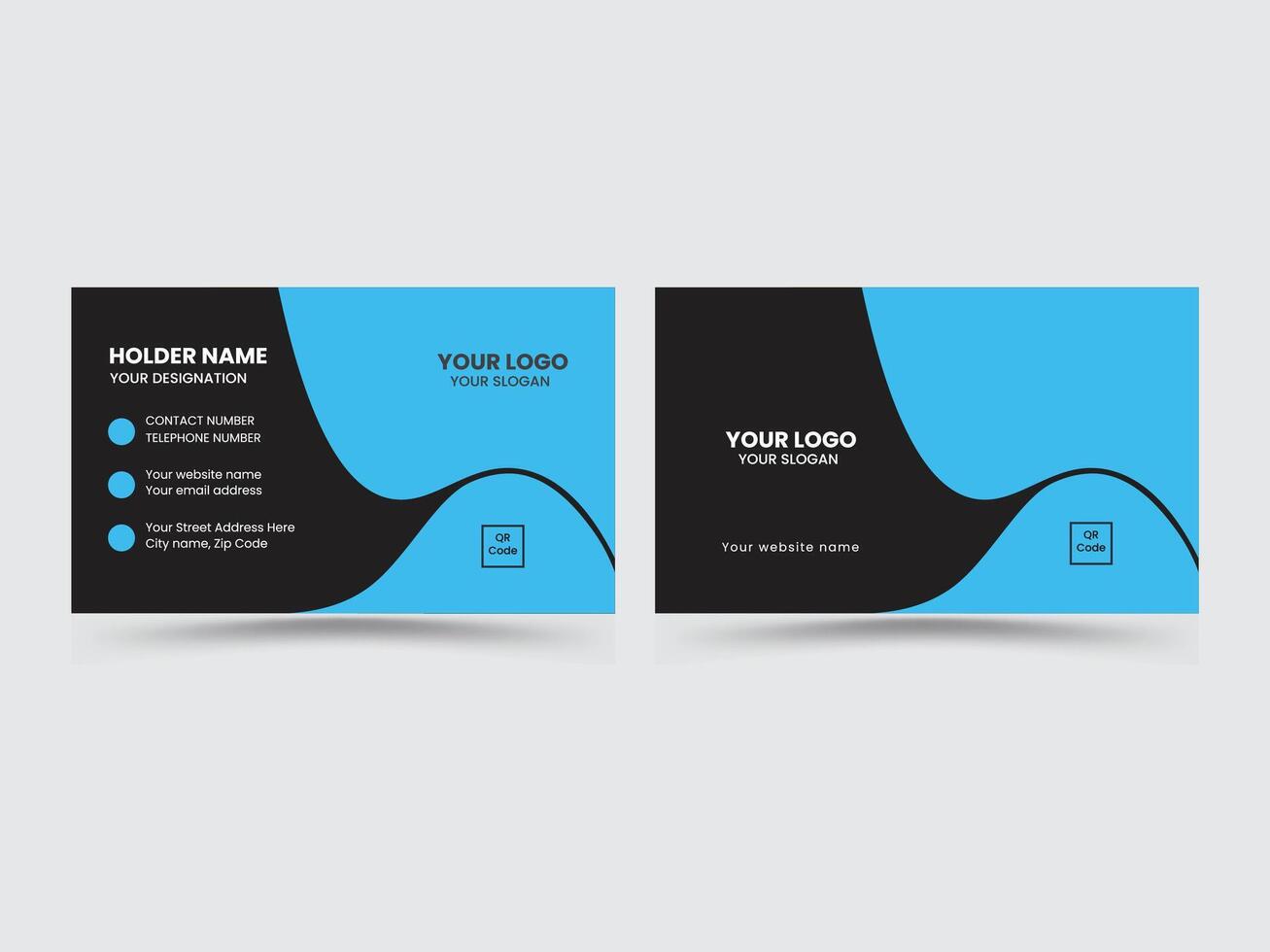 Clean creative business card design vector