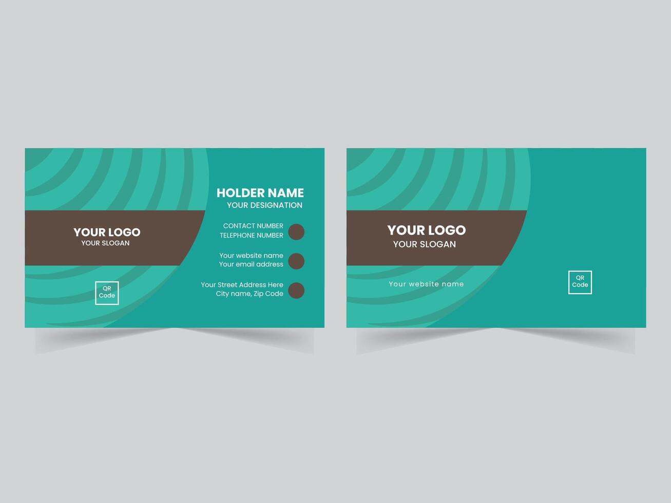 Modern professional business card design vector