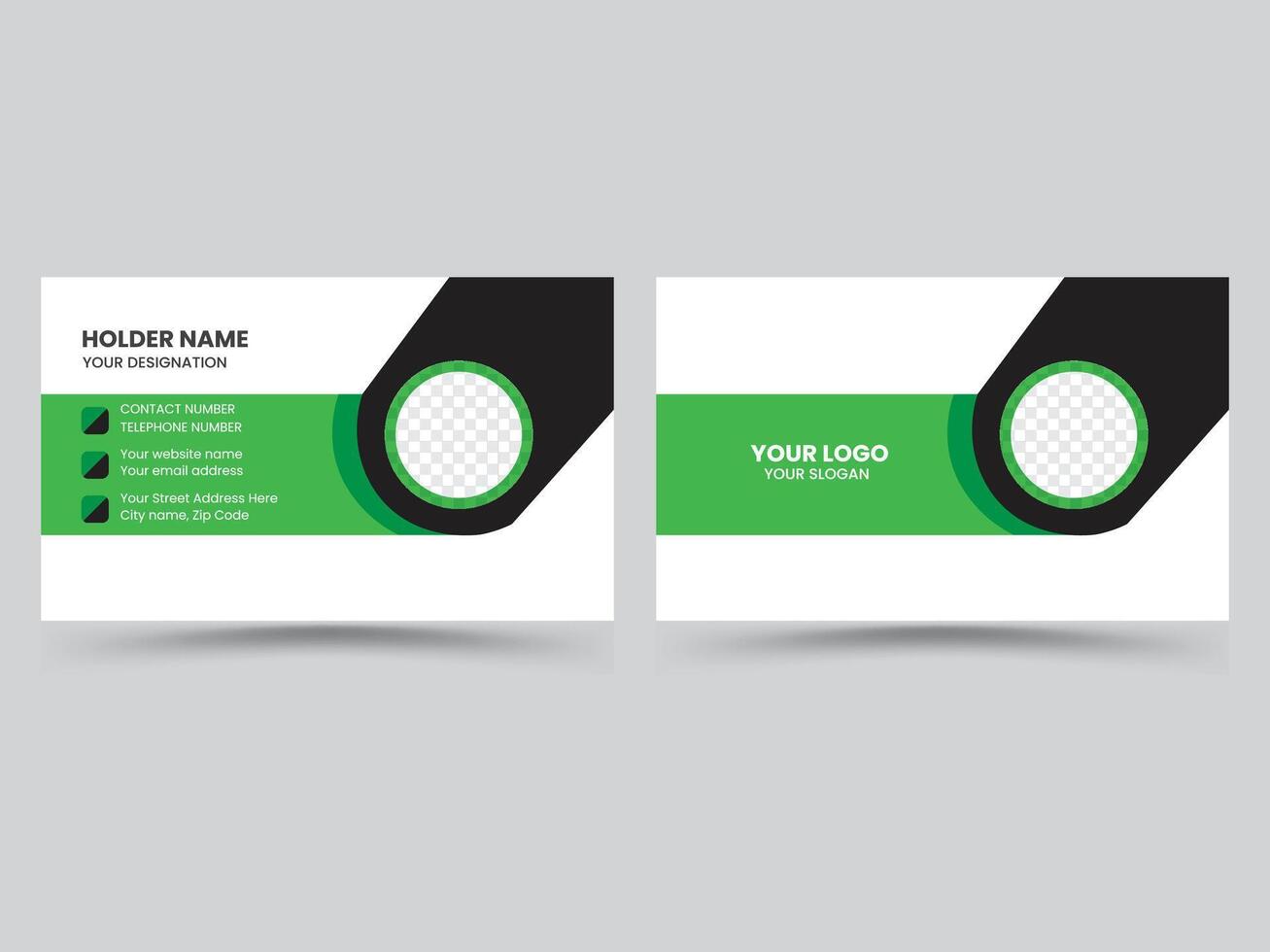 Corporate creative business card design vector