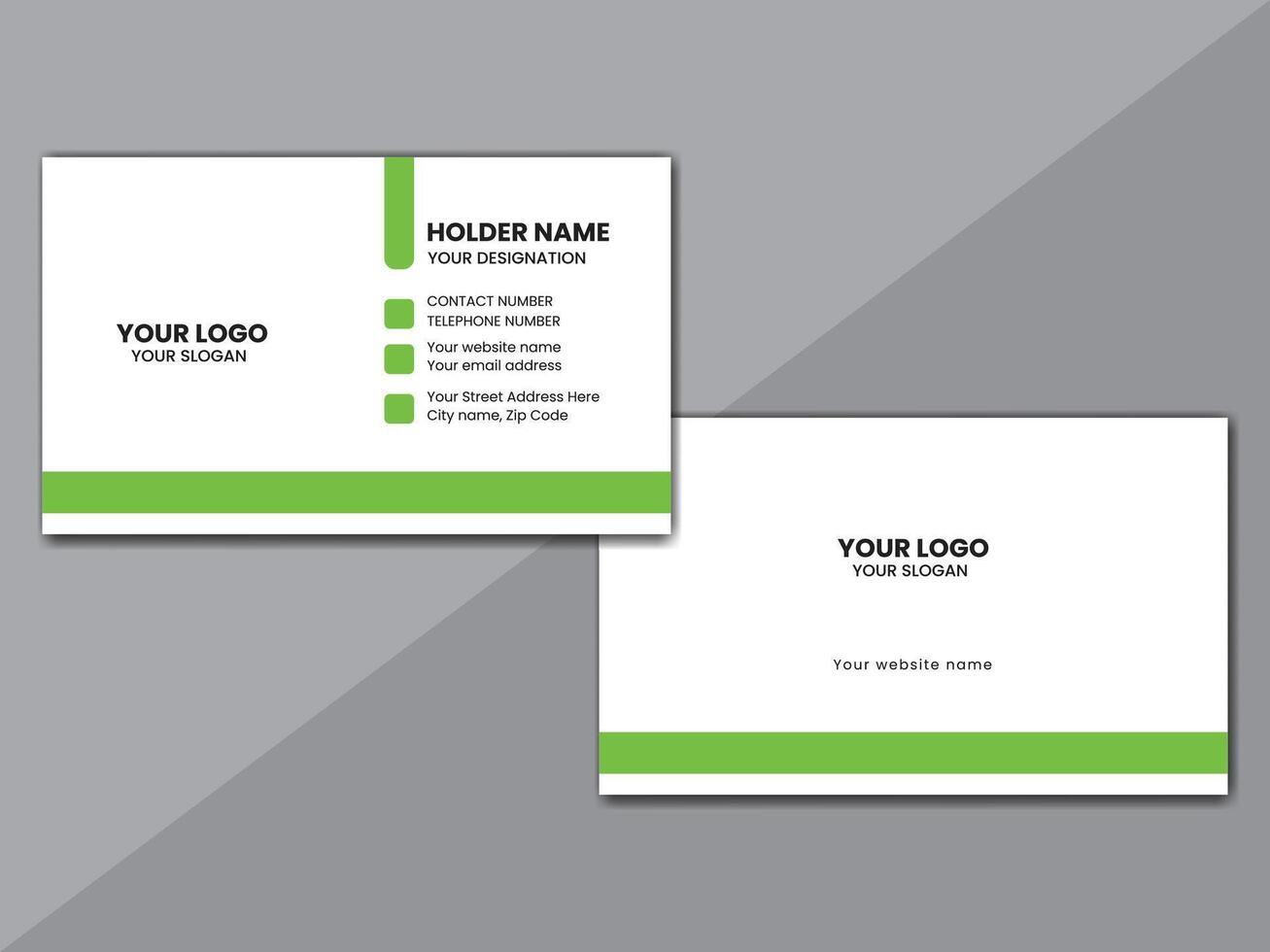 Clean simple business card design template vector