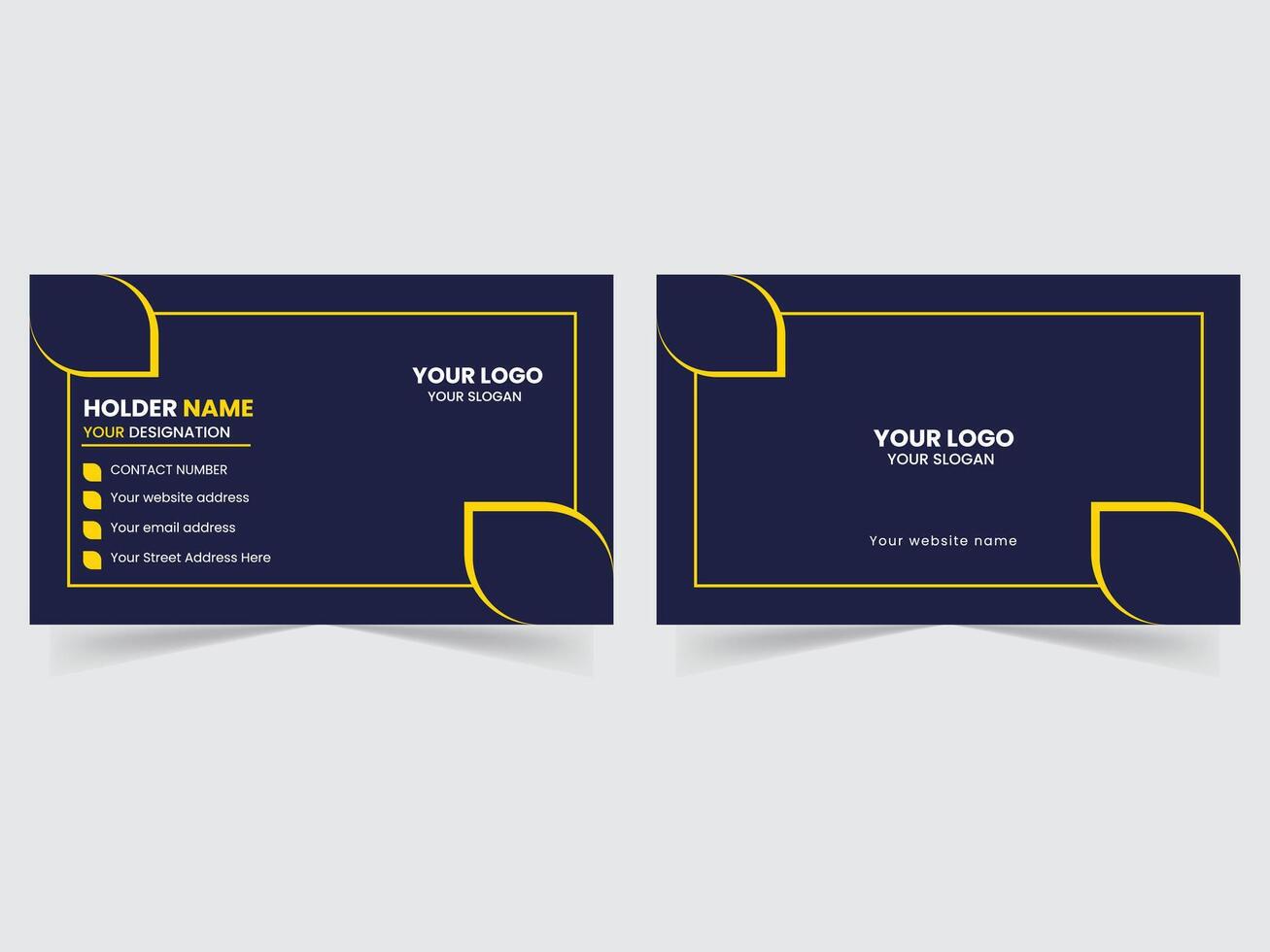 Modern simple creative business card design vector