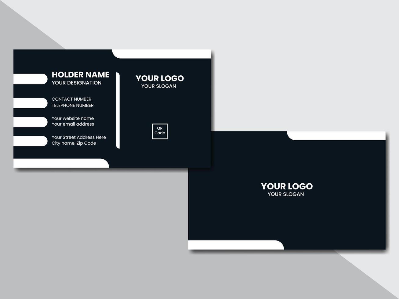 Modern creative business card design vector
