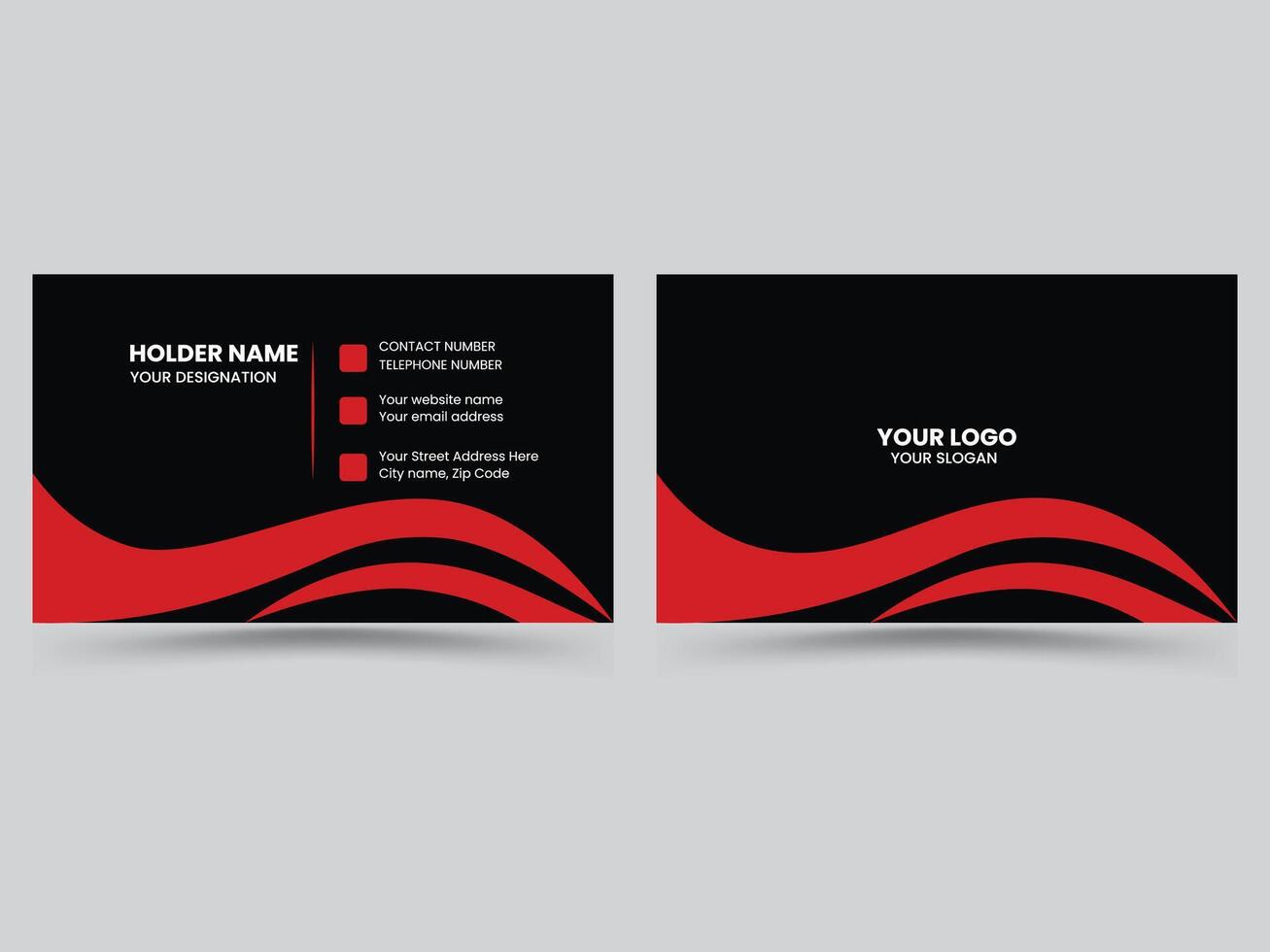 Clean simple business card design vector