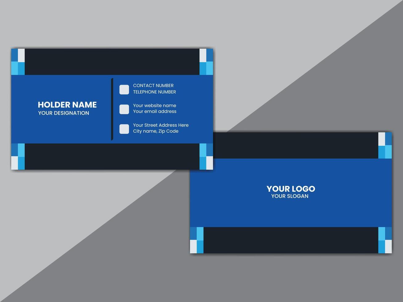 Simple modern business card design vector