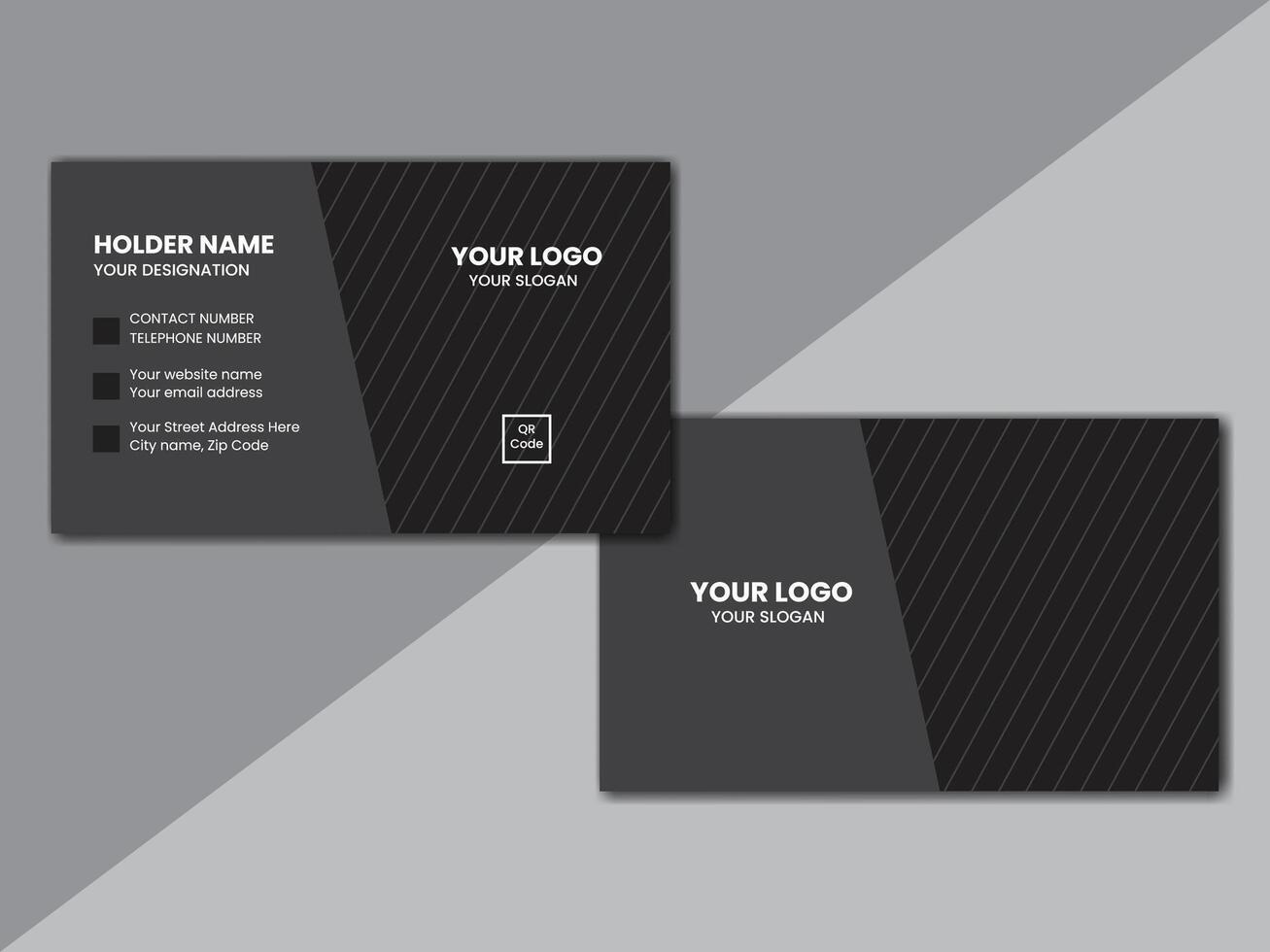Luxury simple business card design vector