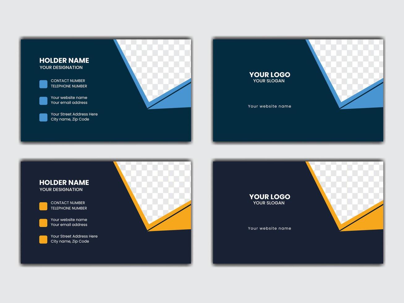 Corporate creative business card design vector