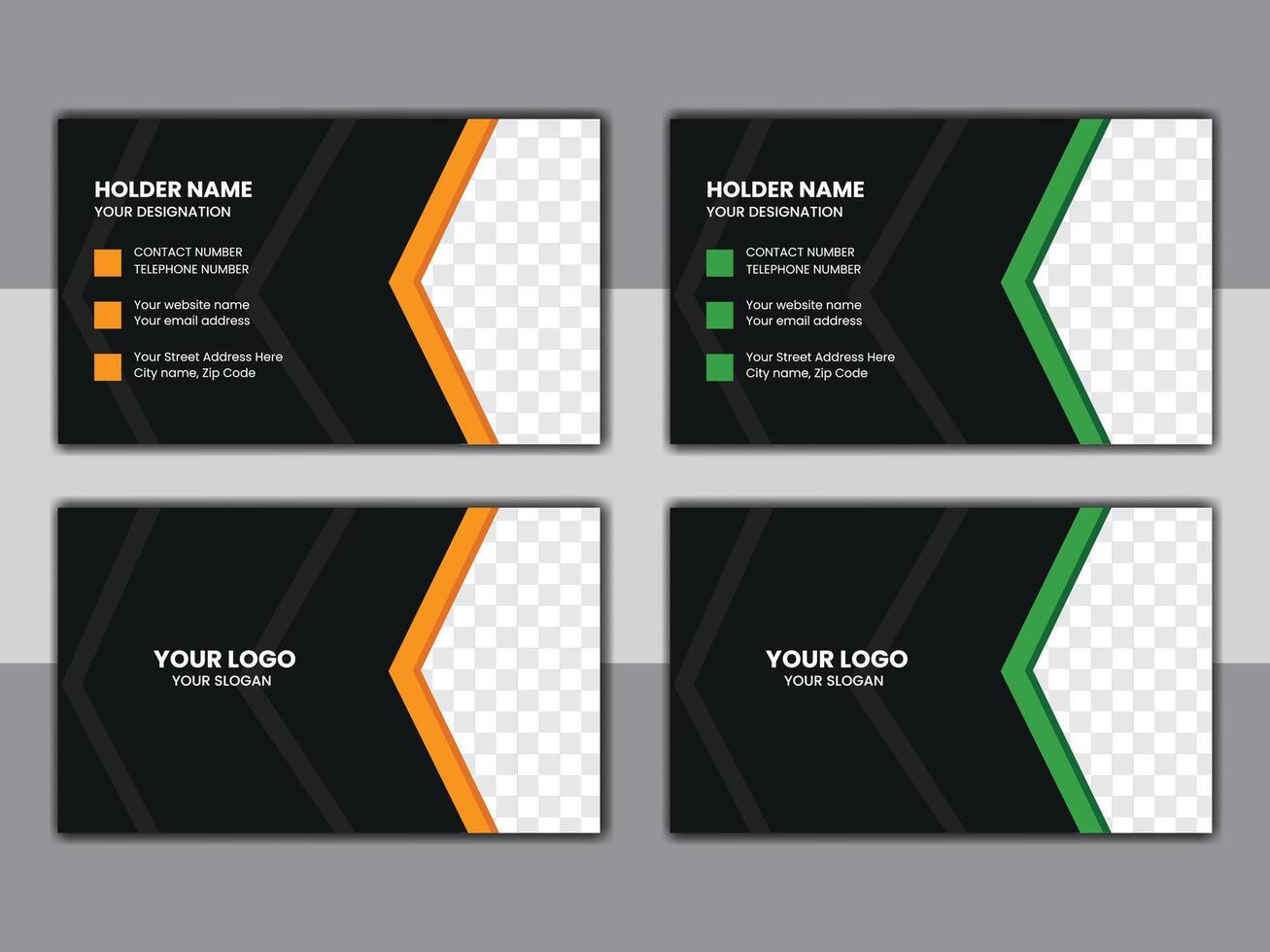 Corporate creative business card design vector