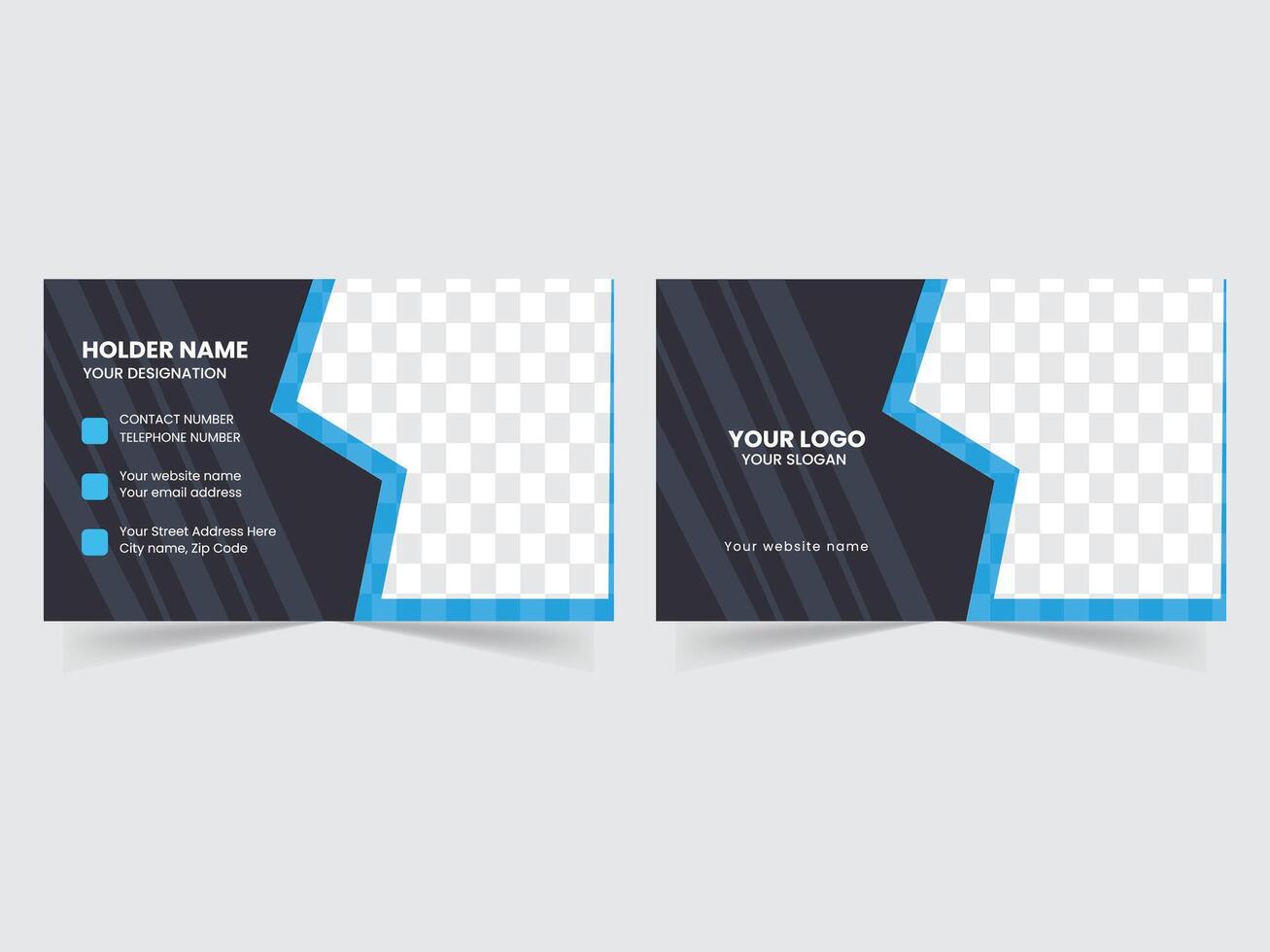 Corporate creative business card design vector