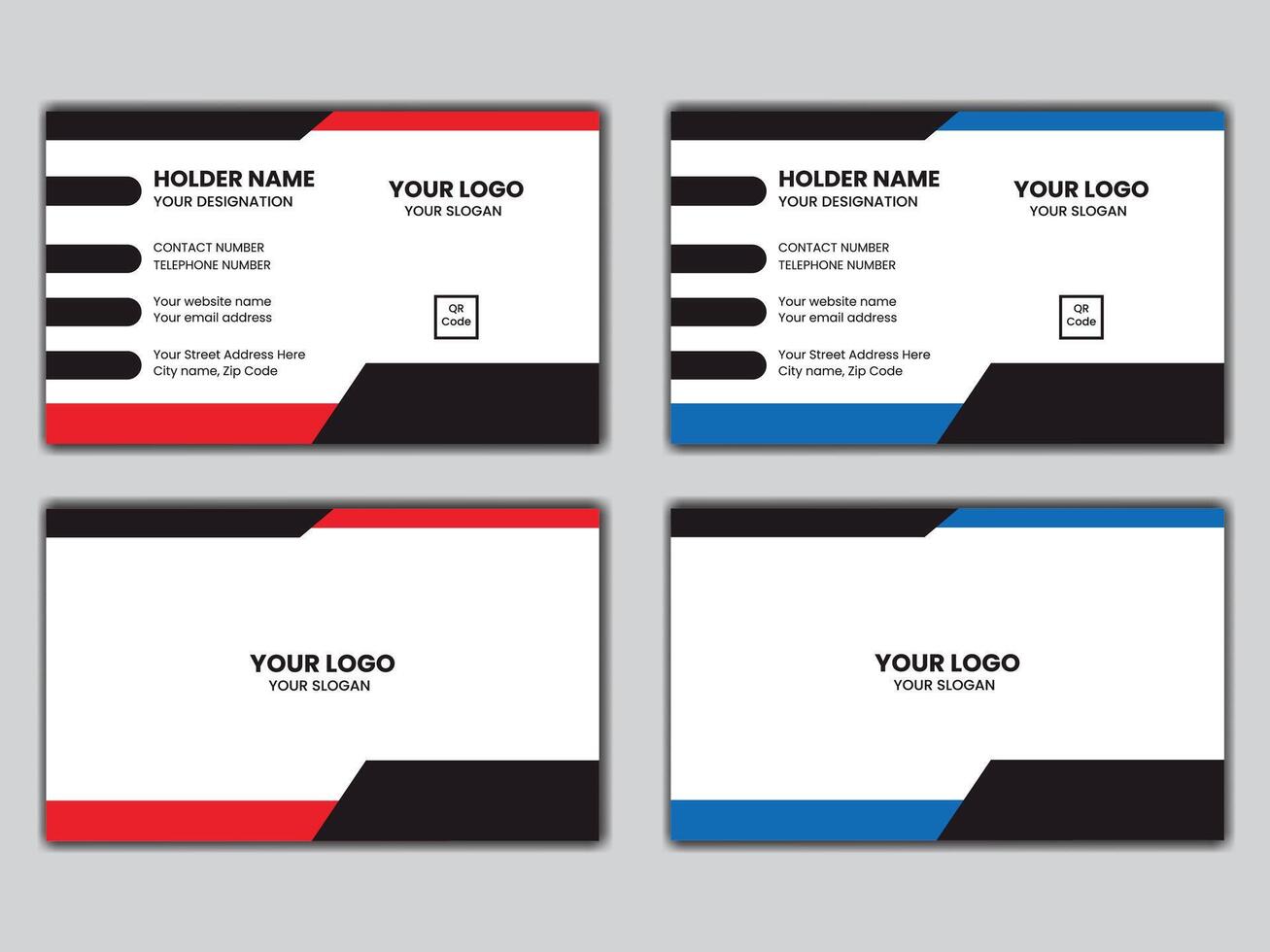 Clean simple business card design vector