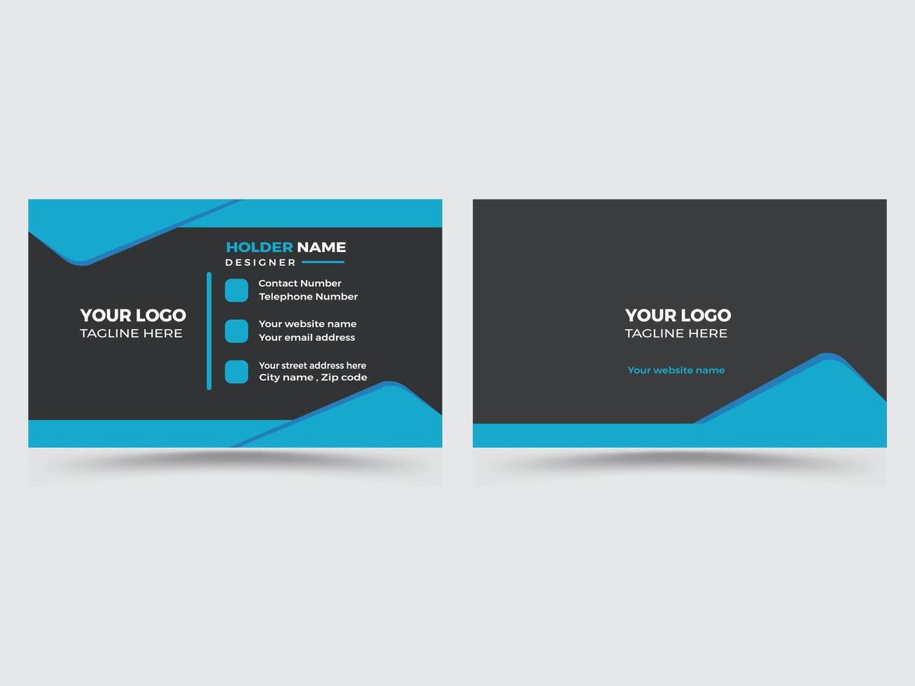 Simple clean business card design vector