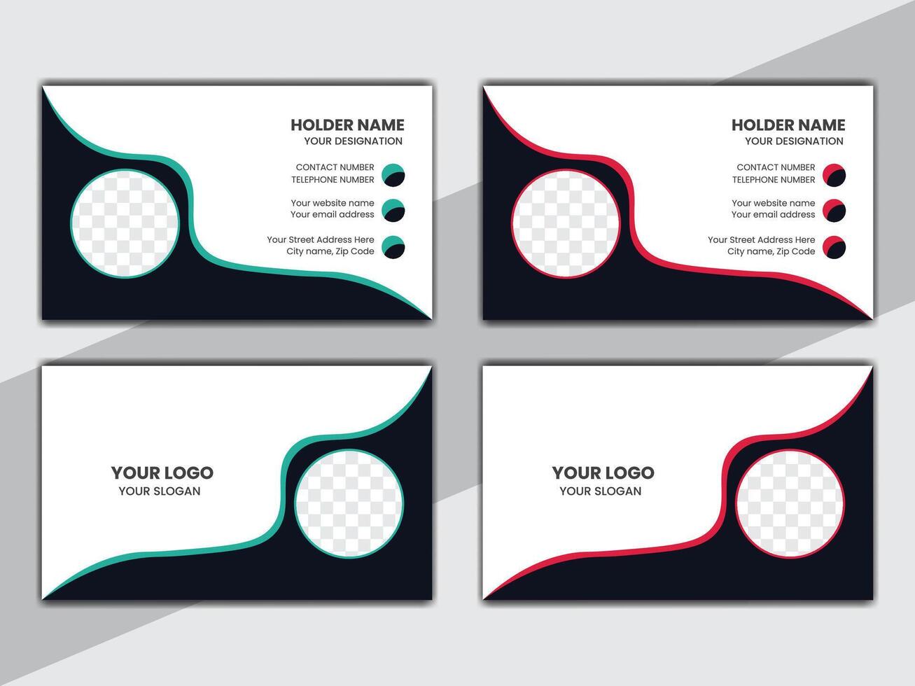 Clean creative business card design vector