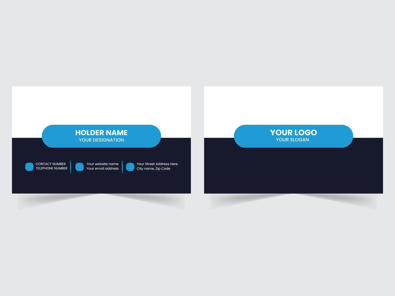 Clean simple business card design vector