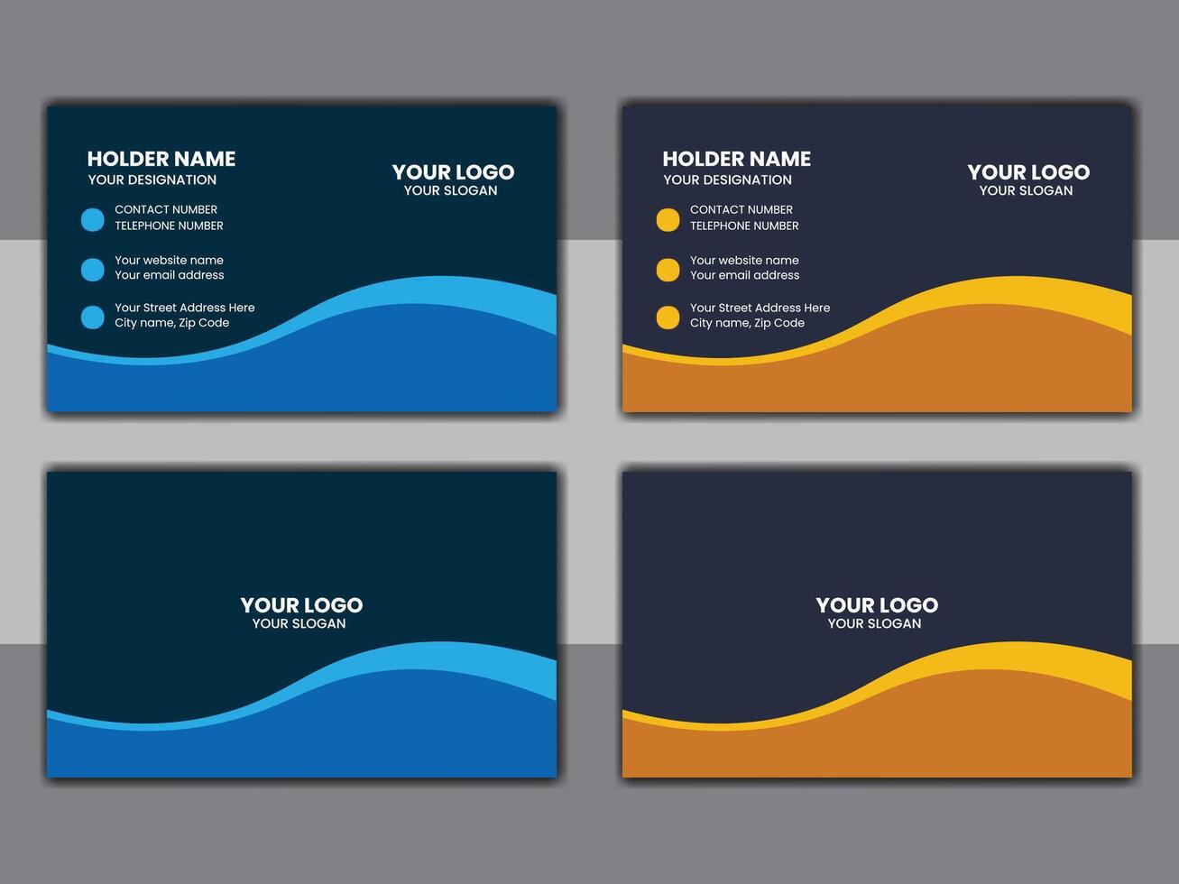 Simple business card design template vector