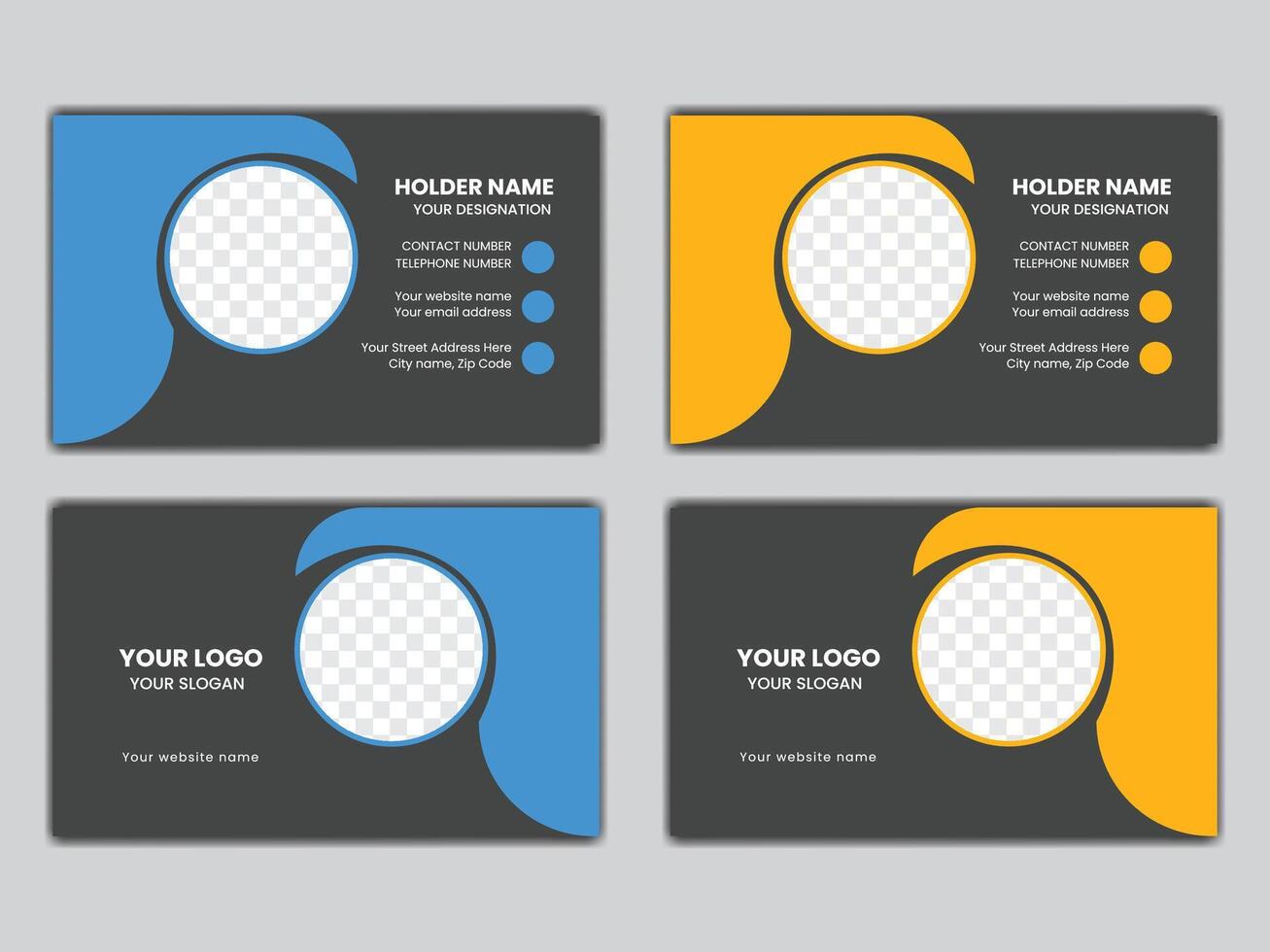 Corporate creative business card design vector