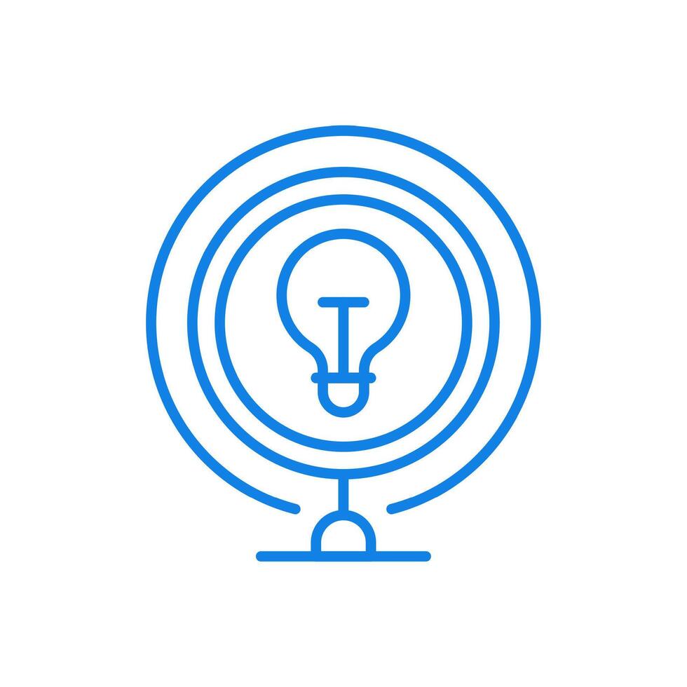 Light bulb idea line icon. Efficient creative process with vivid imagination. vector